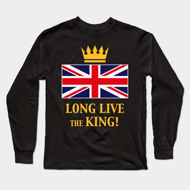 Long Live The King! (England / Great Britain / United Kingdom / 4C) Long Sleeve T-Shirt by MrFaulbaum